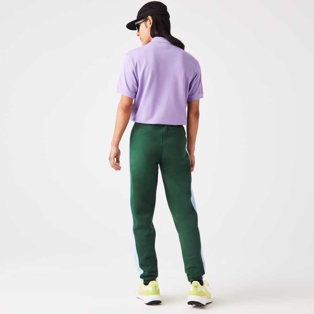 Lacoste Contrast Bands Trackpants Green / Blue | KPQ-231709