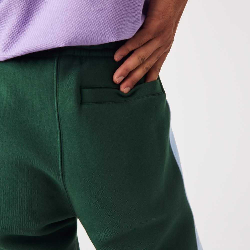 Lacoste Contrast Bands Trackpants Green / Blue | KPQ-231709