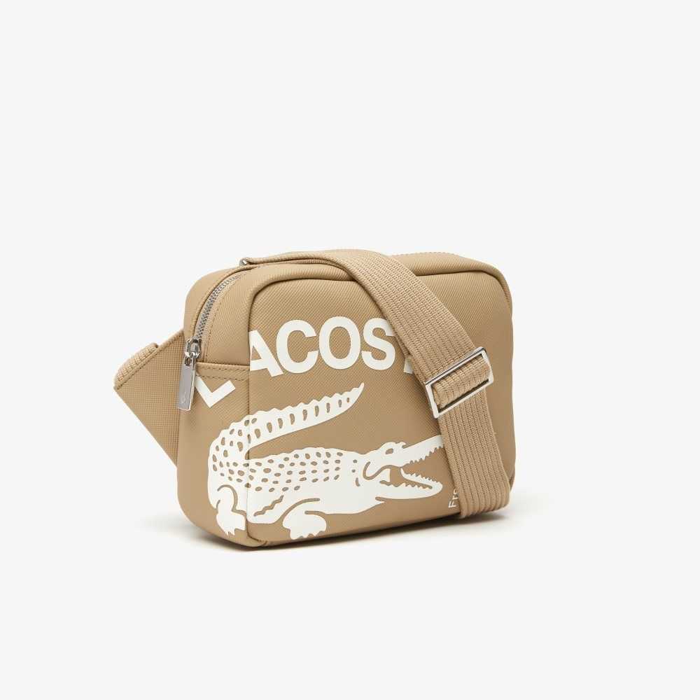 Lacoste Contrast Branded Rectangular Reporter Bag Viennois Farine | LTQ-635948