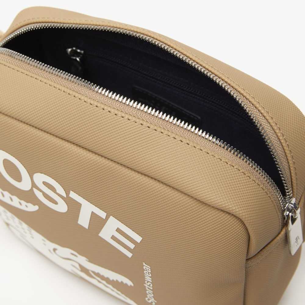 Lacoste Contrast Branded Rectangular Reporter Bag Viennois Farine | LTQ-635948