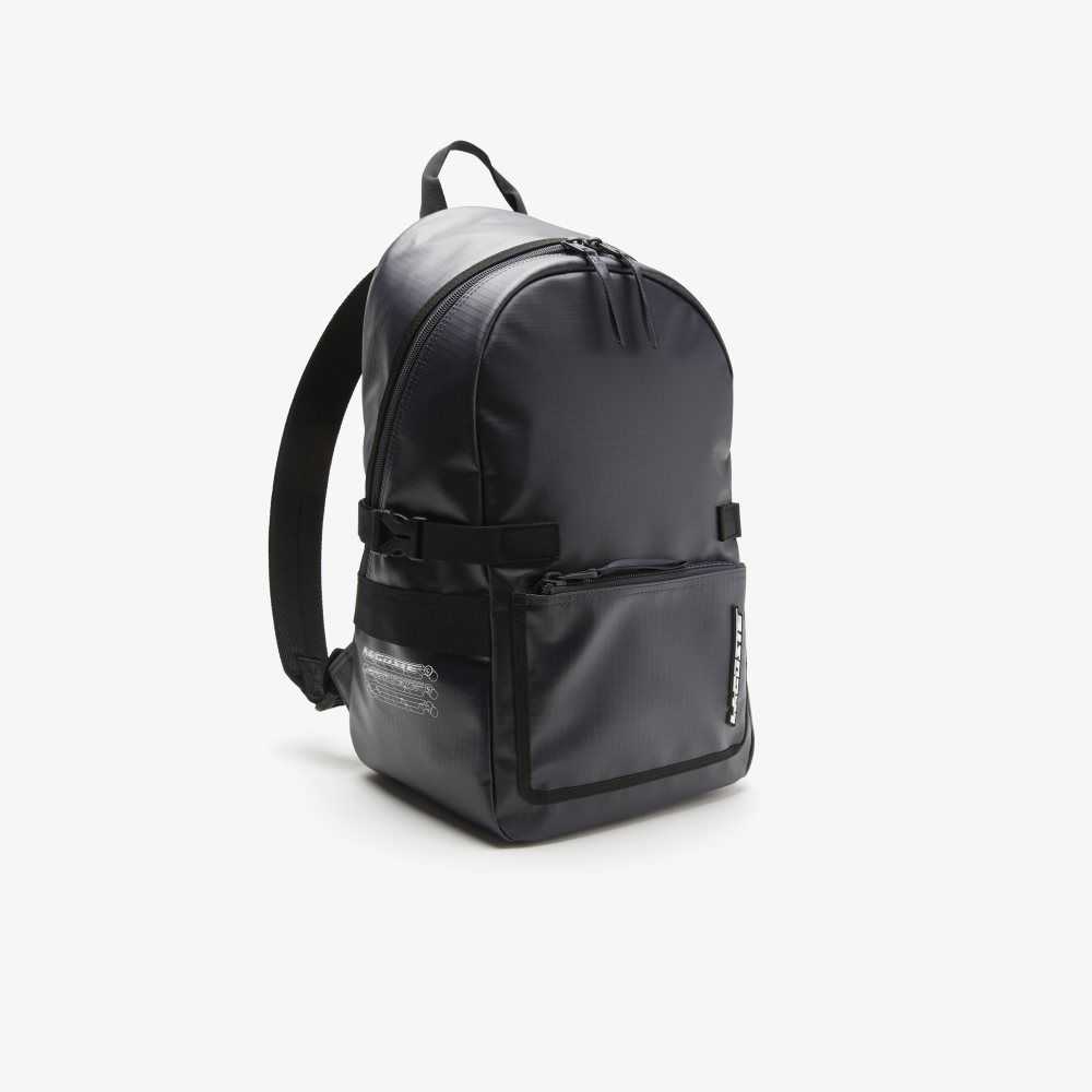 Lacoste Contrast Branding Backpack Bleu Nuit Noir | AMU-264103