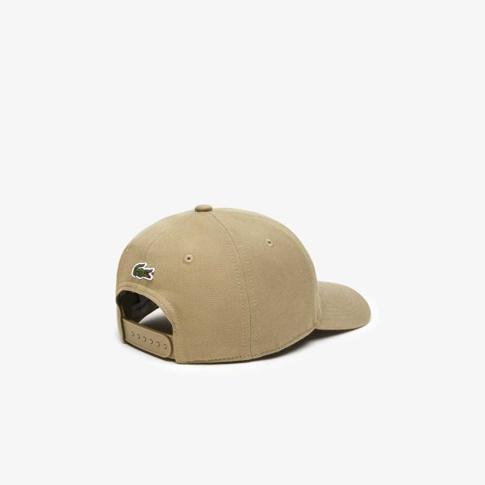 Lacoste Contrast Eyelets Adjustable Cap Beige | EGP-593018