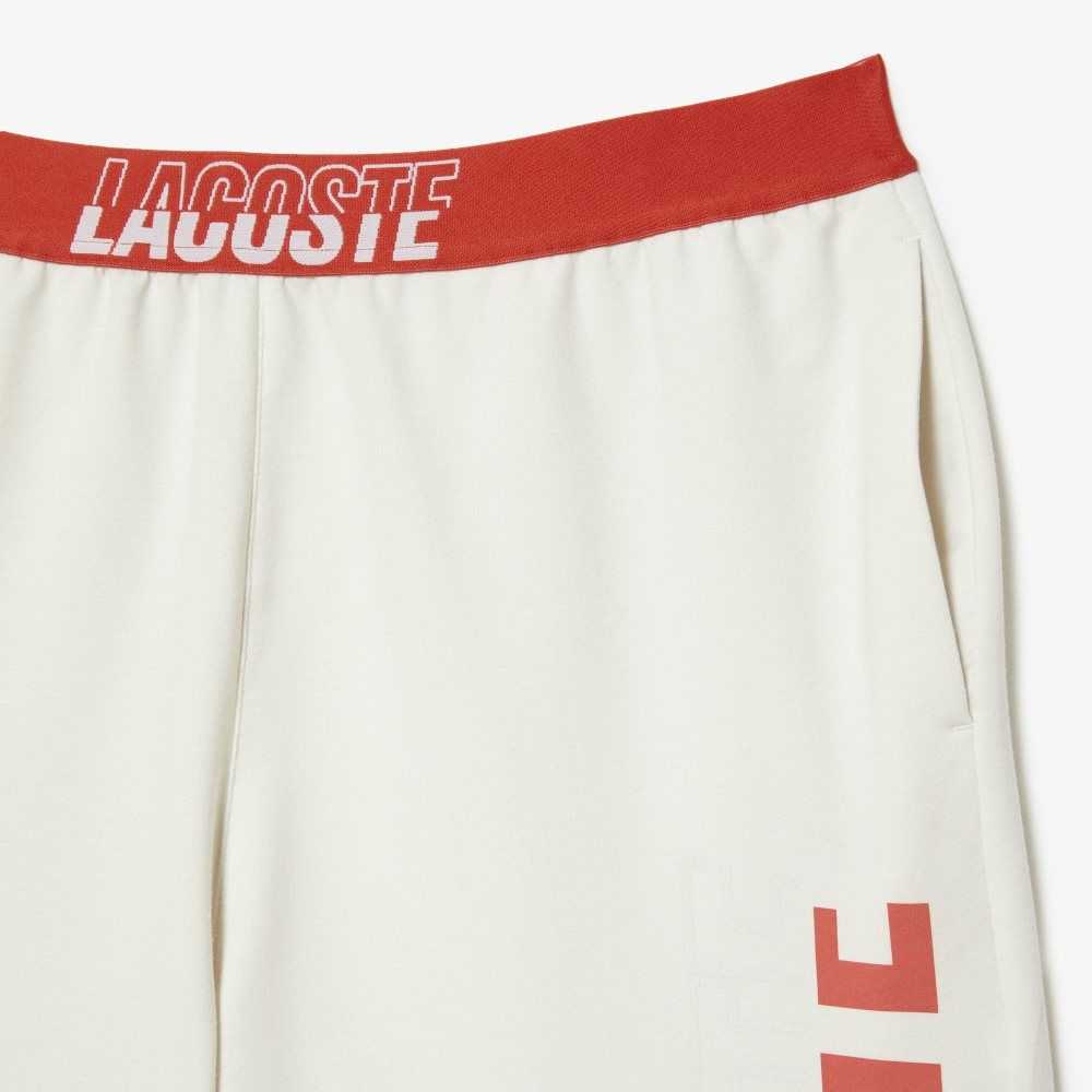 Lacoste Contrast Logo Waistband Shorts Beige | CTG-910726