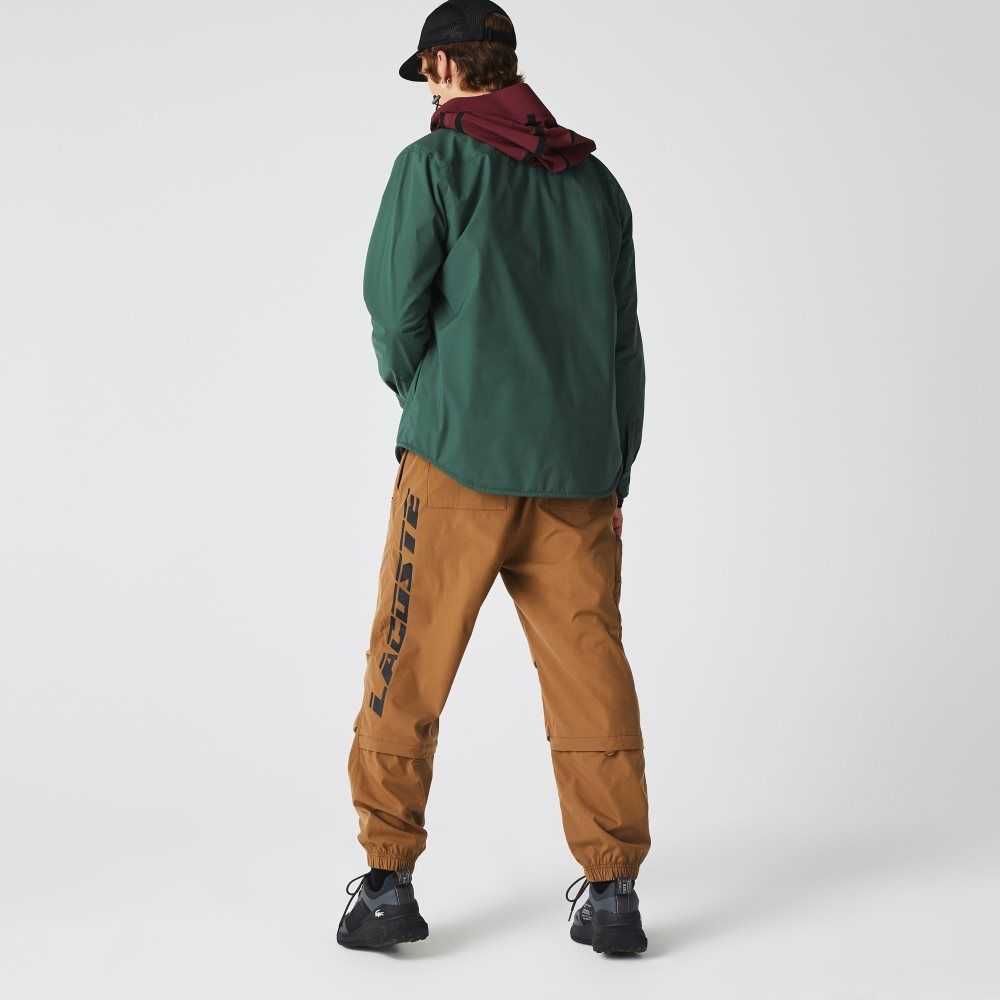 Lacoste Contrast Oversized Branding Trackpants Brown | ETC-603974