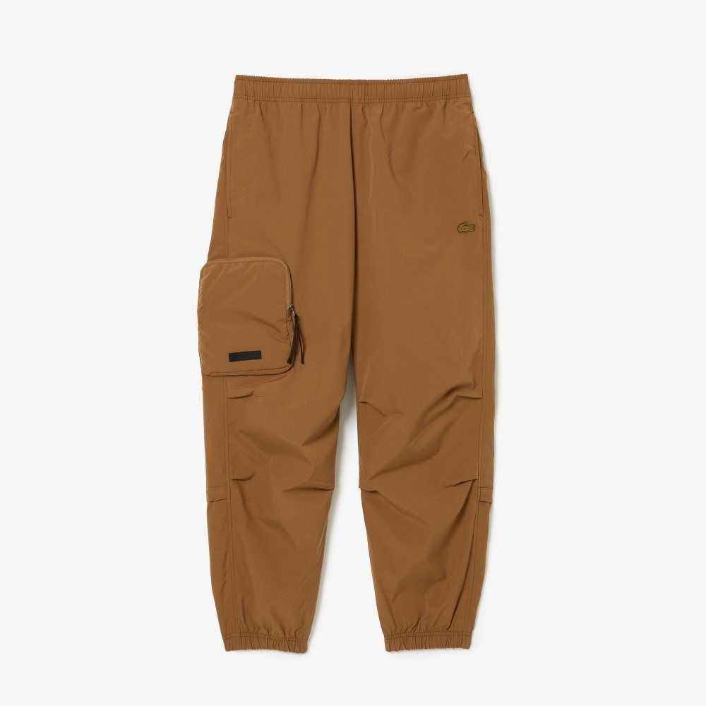 Lacoste Contrast Oversized Branding Trackpants Brown | ETC-603974