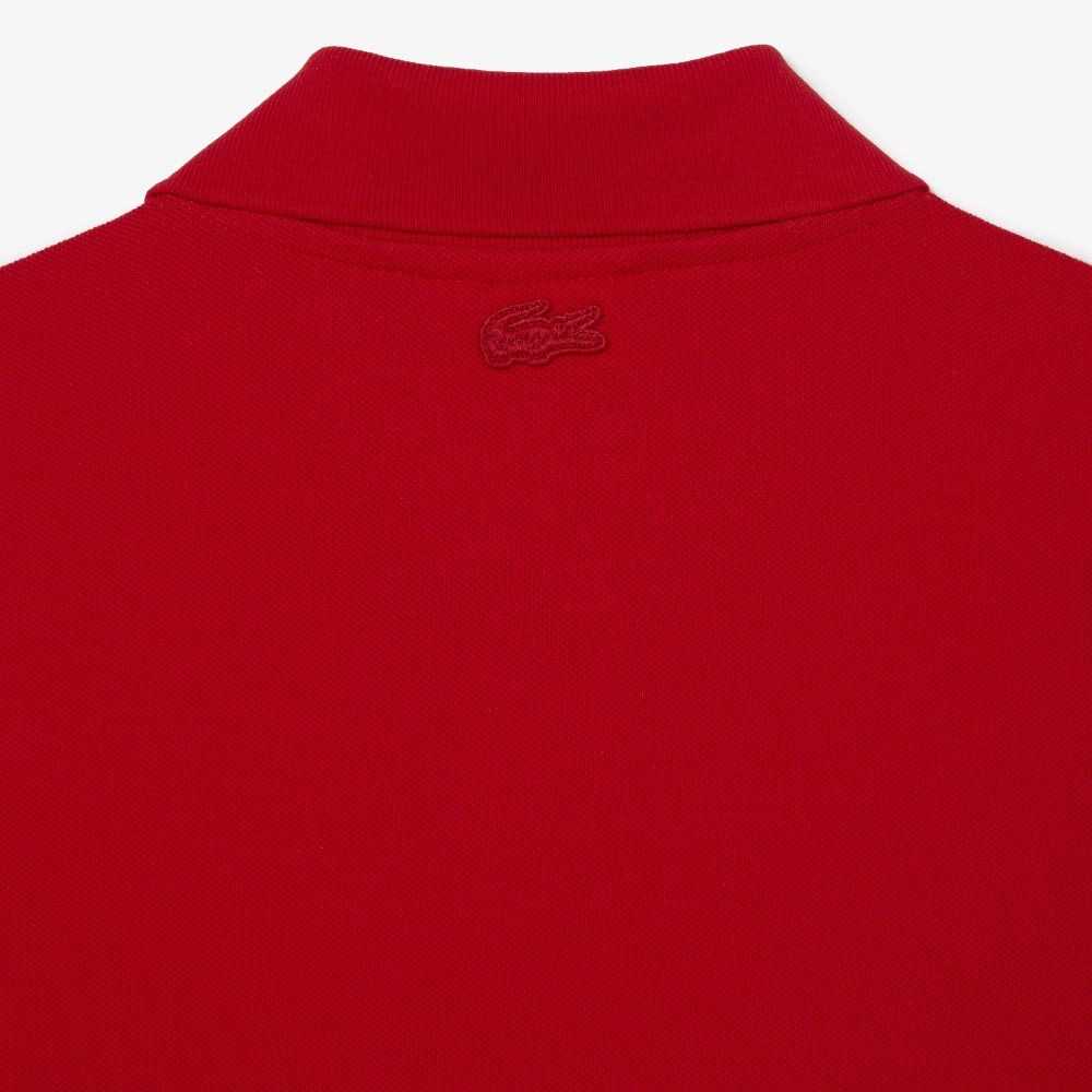 Lacoste Contrast Placket And Crocodile Badge Polo Red | MAF-652780