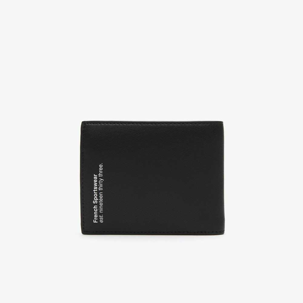 Lacoste Contrast Print Wallet Black | OXQ-682570