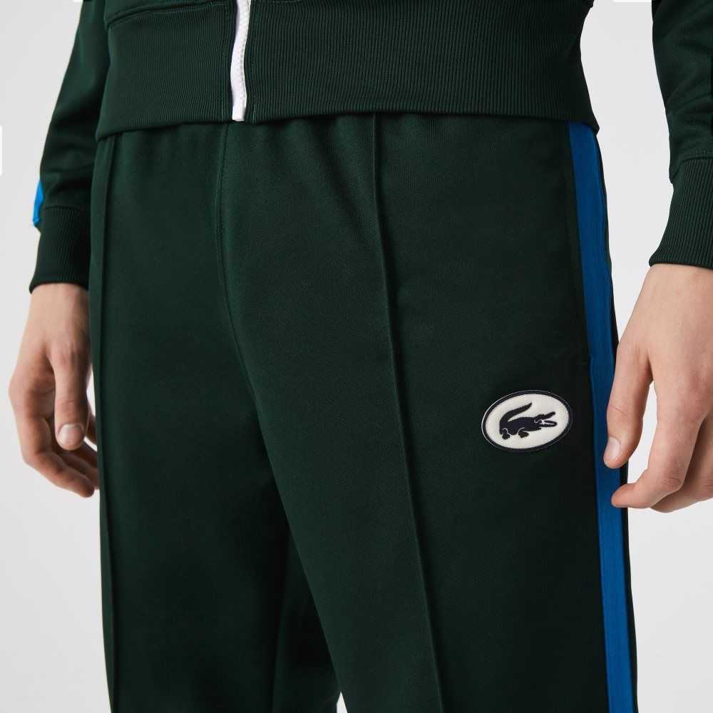 Lacoste Contrast Side Band Trackpants Green | JEG-625743