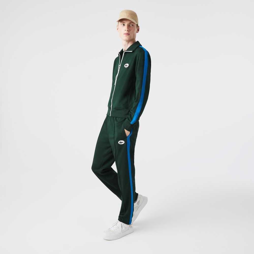 Lacoste Contrast Side Band Trackpants Green | JEG-625743