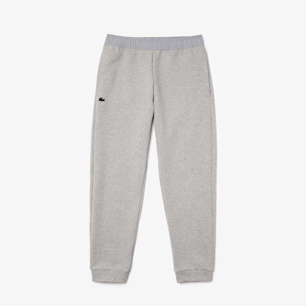 Lacoste Cotton-Blend Trackpants Grey Chine / Light Grey | ZBX-036524