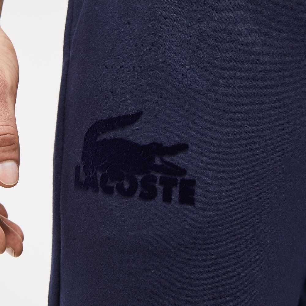 Lacoste Cotton Fleece Lounge Joggers Navy Blue | UBQ-901584