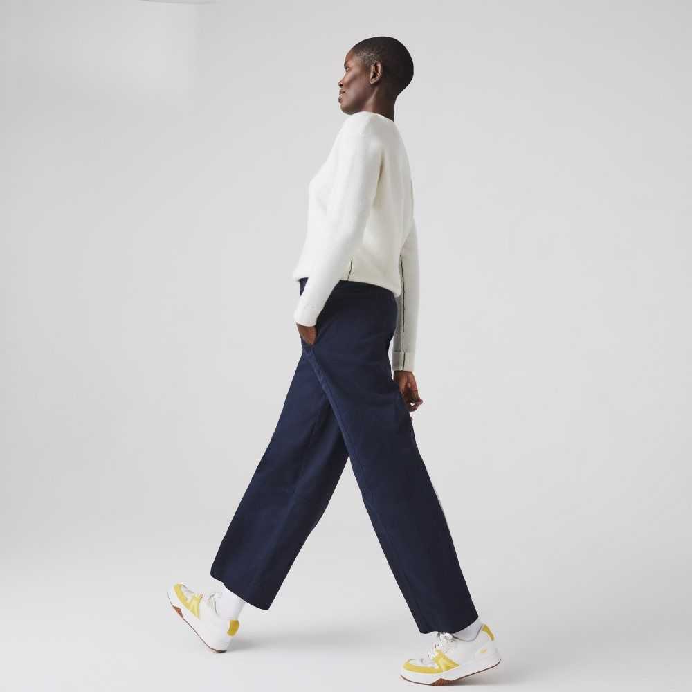 Lacoste Cotton Gabardine Pants Navy Blue | GRT-263985