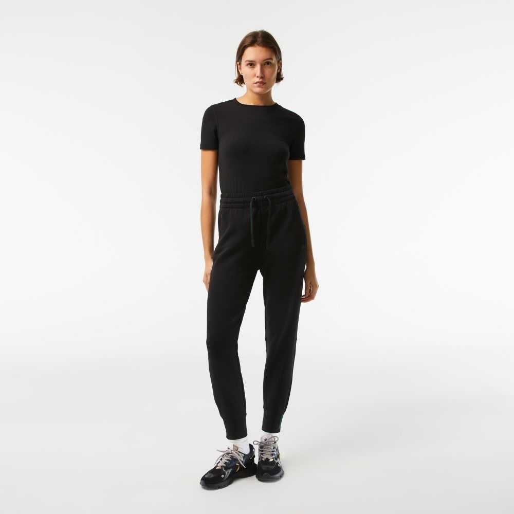 Lacoste Cotton Jersey Trackpants Black | KQW-914280