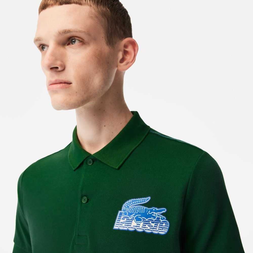 Lacoste Cotton Mini-Pique Polo Green | GKE-268315