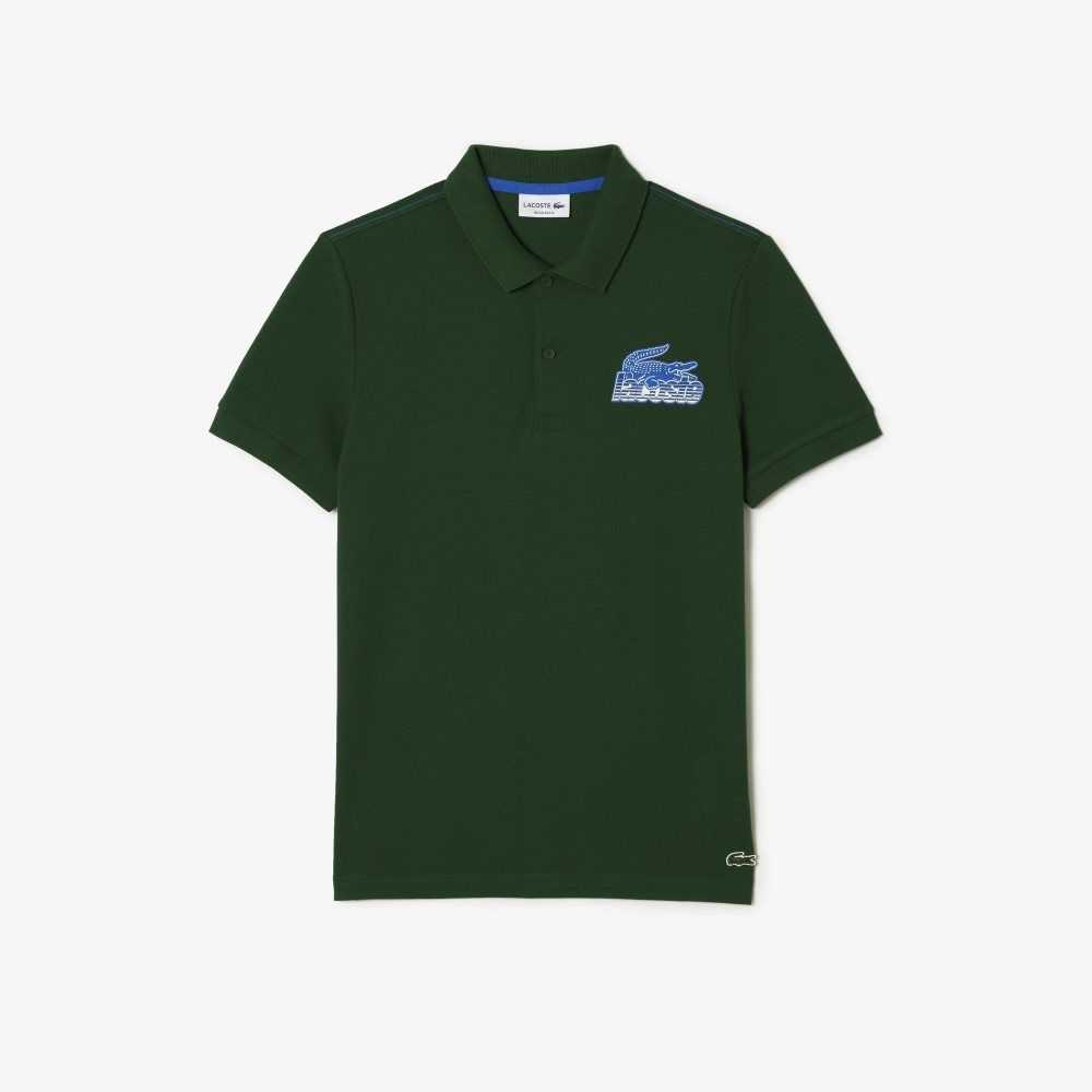 Lacoste Cotton Mini-Pique Polo Green | GKE-268315