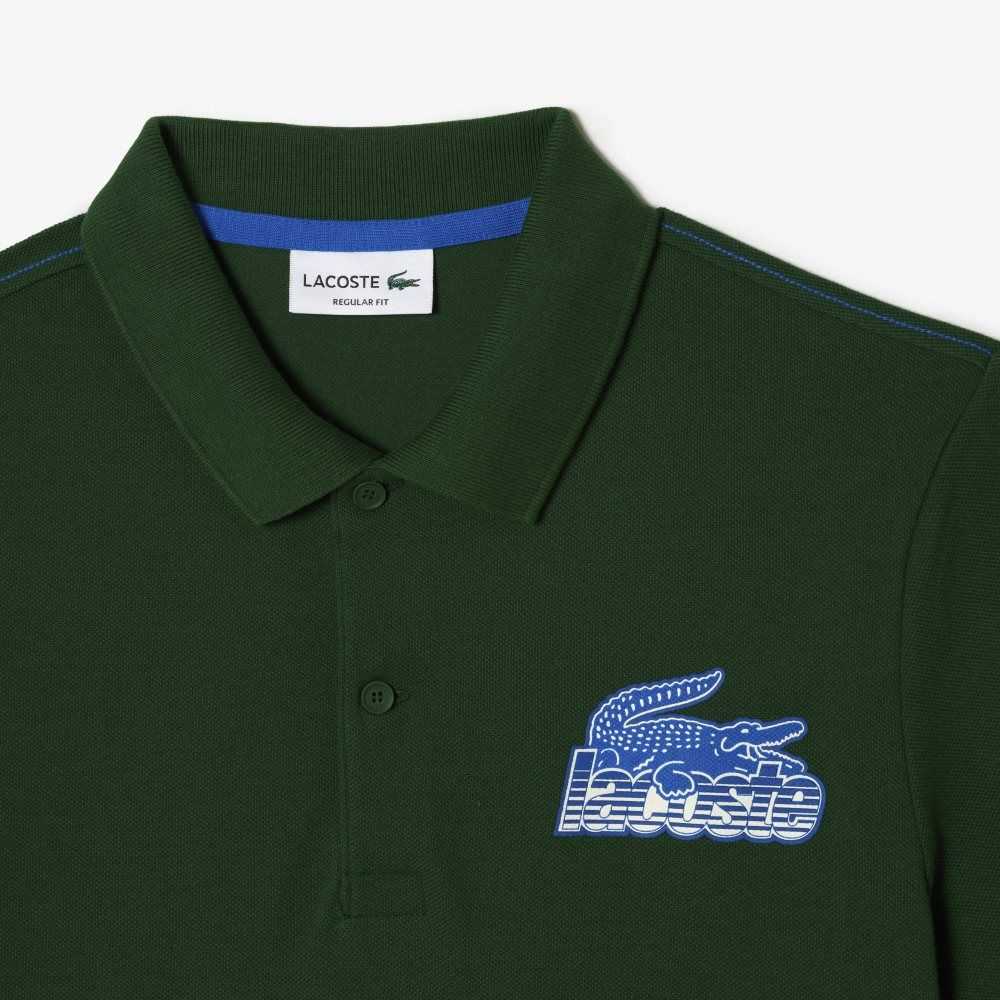 Lacoste Cotton Mini-Pique Polo Green | GKE-268315