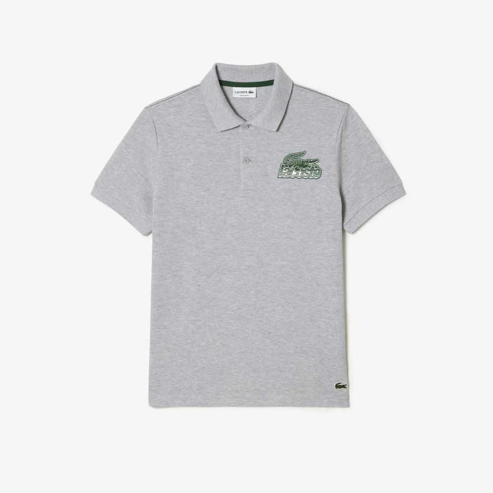 Lacoste Cotton Mini-Pique Polo Grey Chine | RTW-317069