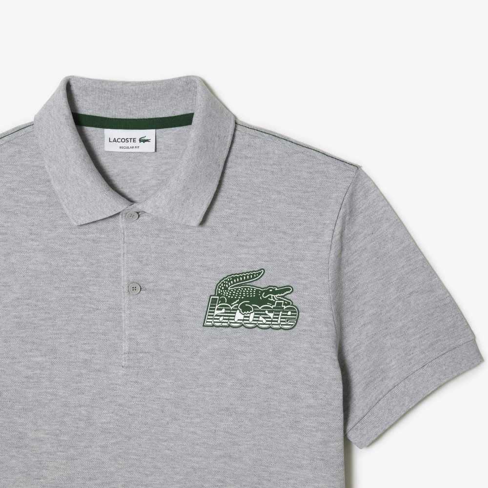 Lacoste Cotton Mini-Pique Polo Grey Chine | RTW-317069