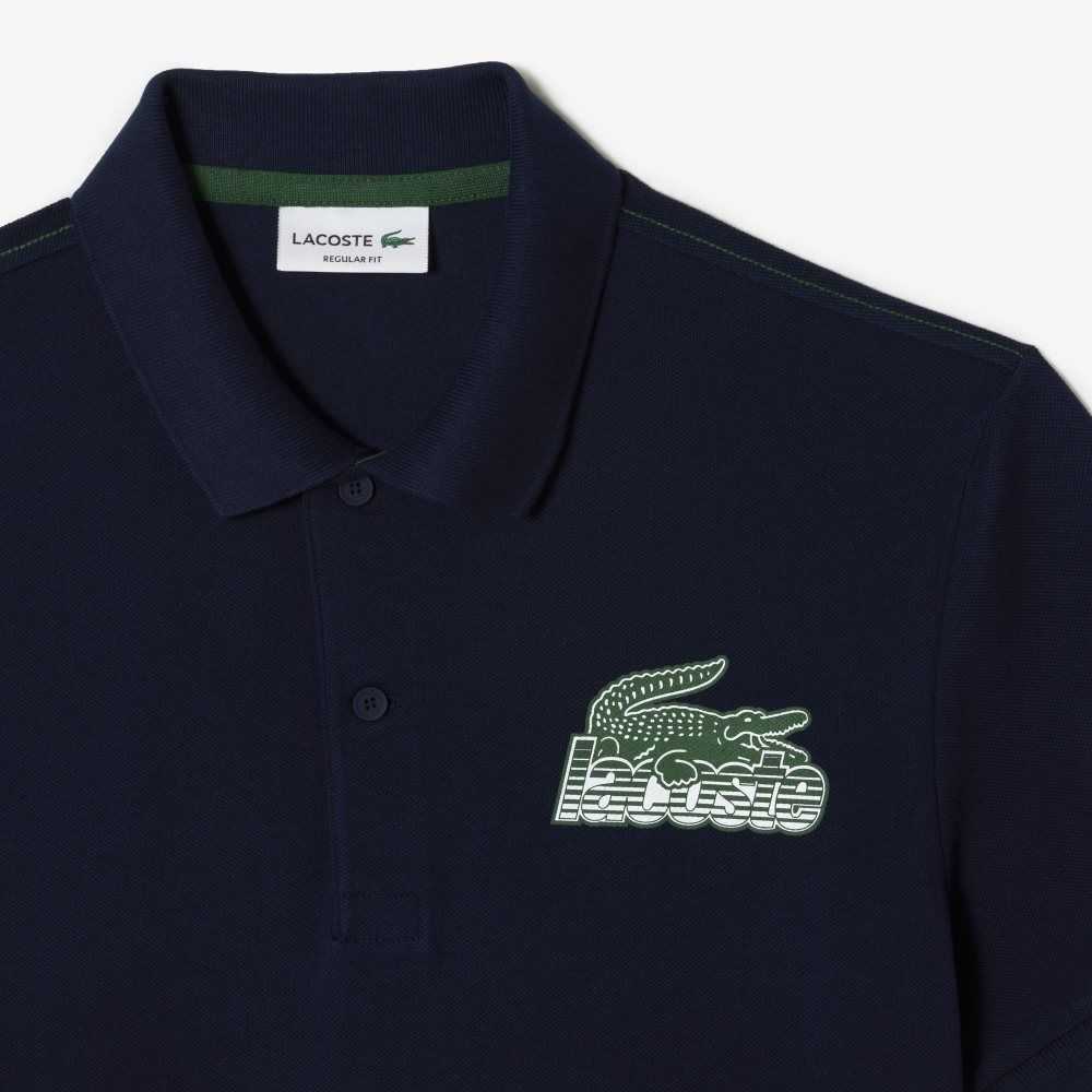 Lacoste Cotton Mini-Pique Polo Navy Blue | MBV-456782