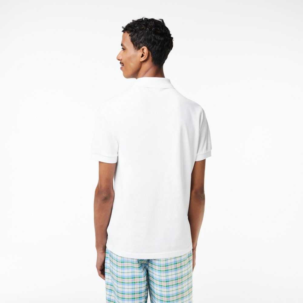 Lacoste Cotton Mini-Pique Polo White | WSY-412963