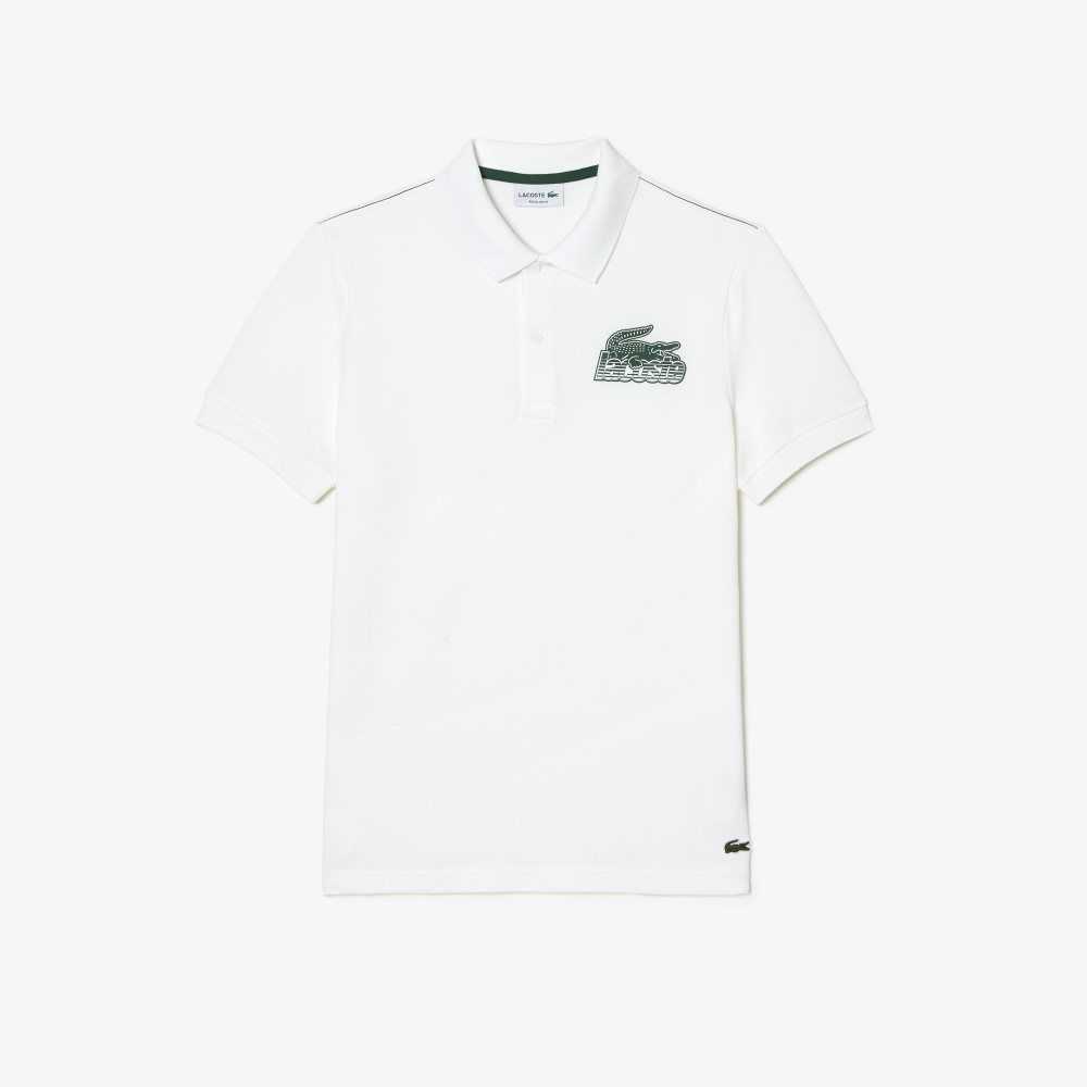 Lacoste Cotton Mini-Pique Polo White | WSY-412963