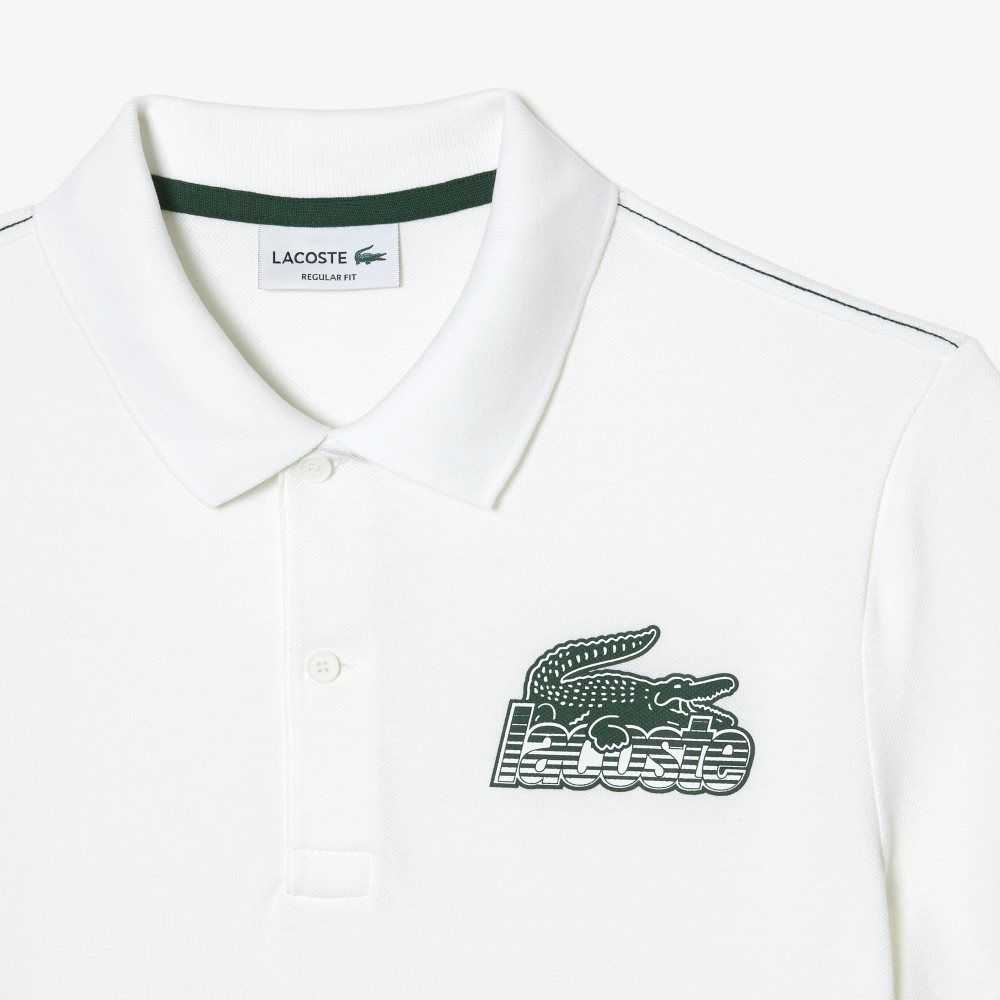 Lacoste Cotton Mini-Pique Polo White | WSY-412963