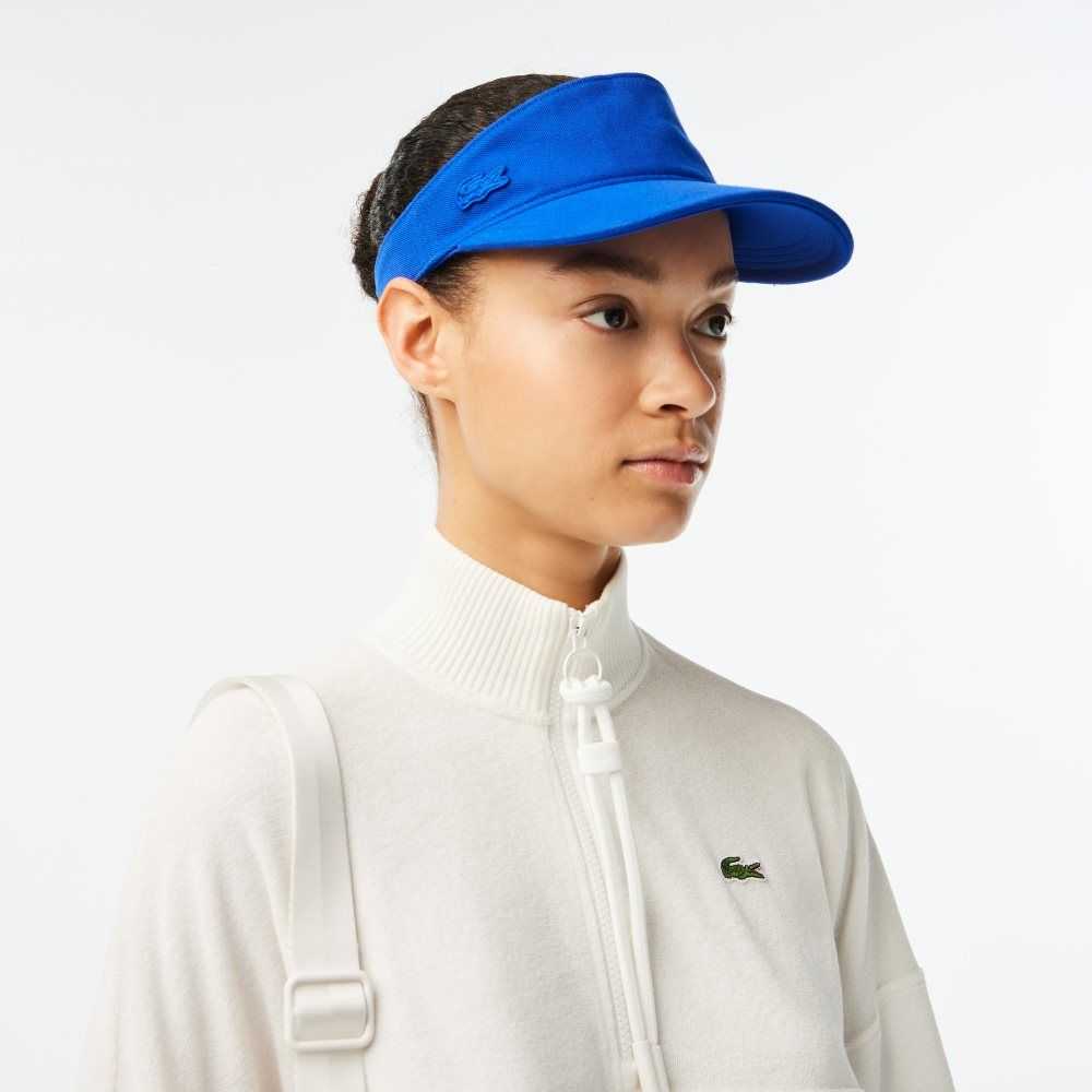 Lacoste Cotton Pique Visor Blue | IYZ-376980