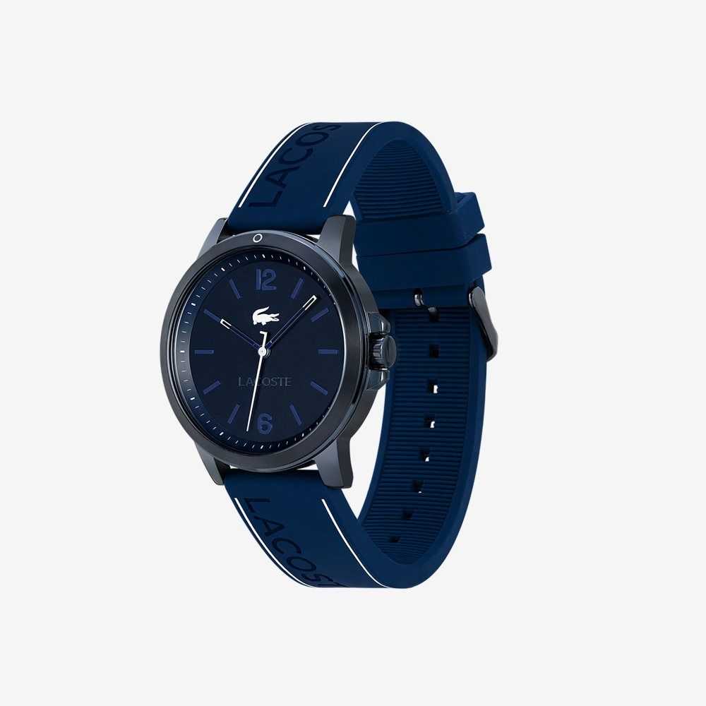 Lacoste Court 3 Hands Blue Silicone Watch Blue | CTU-370162