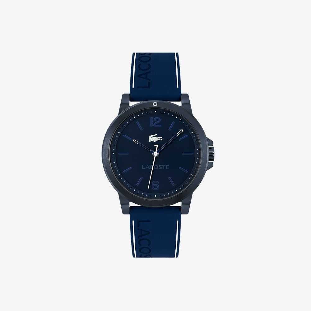 Lacoste Court 3 Hands Blue Silicone Watch Blue | CTU-370162