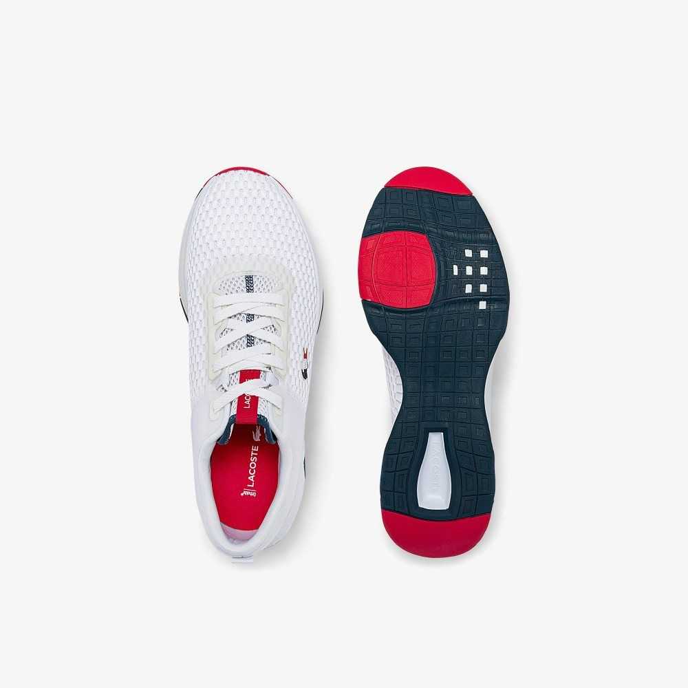 Lacoste Court-Drive Textured Sneakers Wht/Nvy/Red | SJO-897215