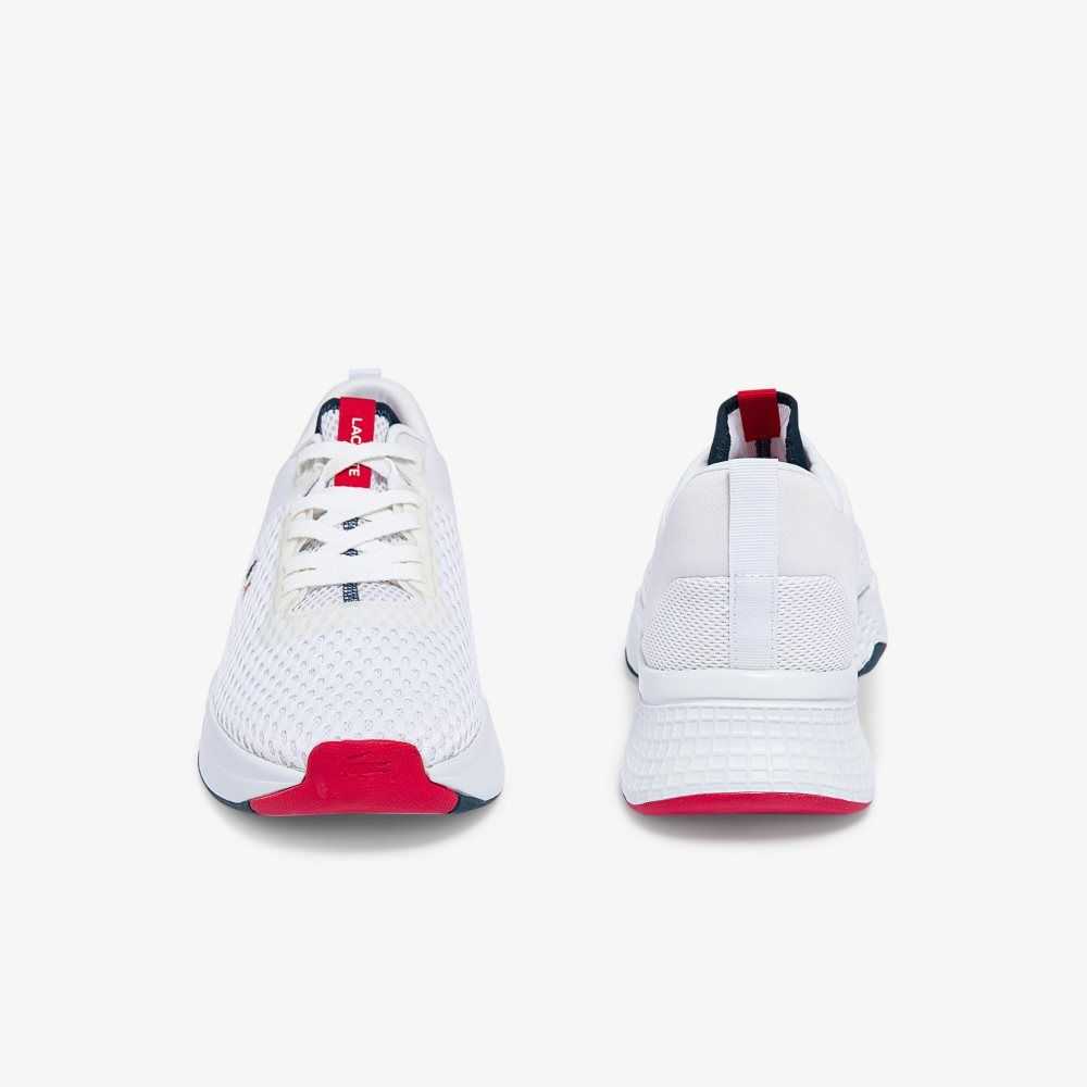 Lacoste Court-Drive Textured Sneakers Wht/Nvy/Red | SJO-897215