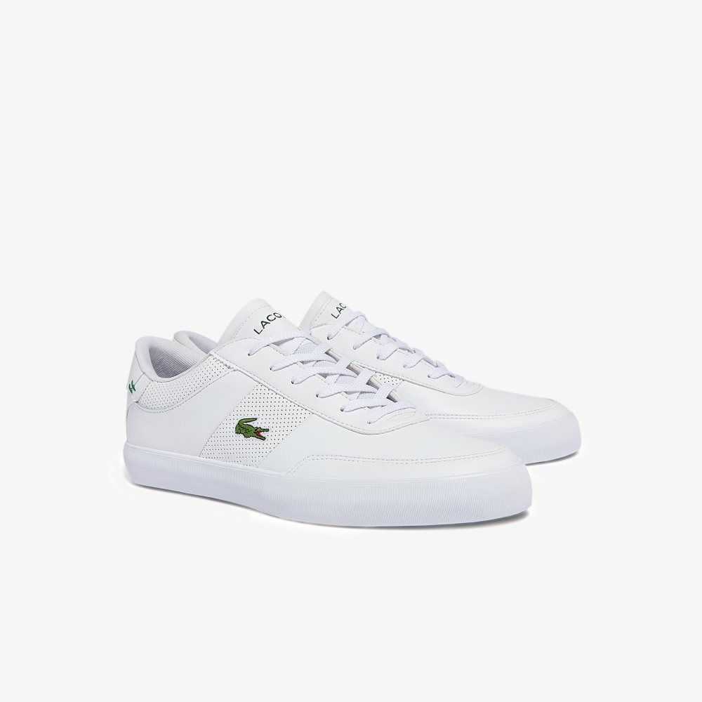 Lacoste Court-Master Leather Sneakers White/White | PVE-187956