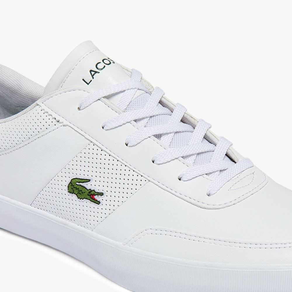 Lacoste Court-Master Leather Sneakers White/White | PVE-187956