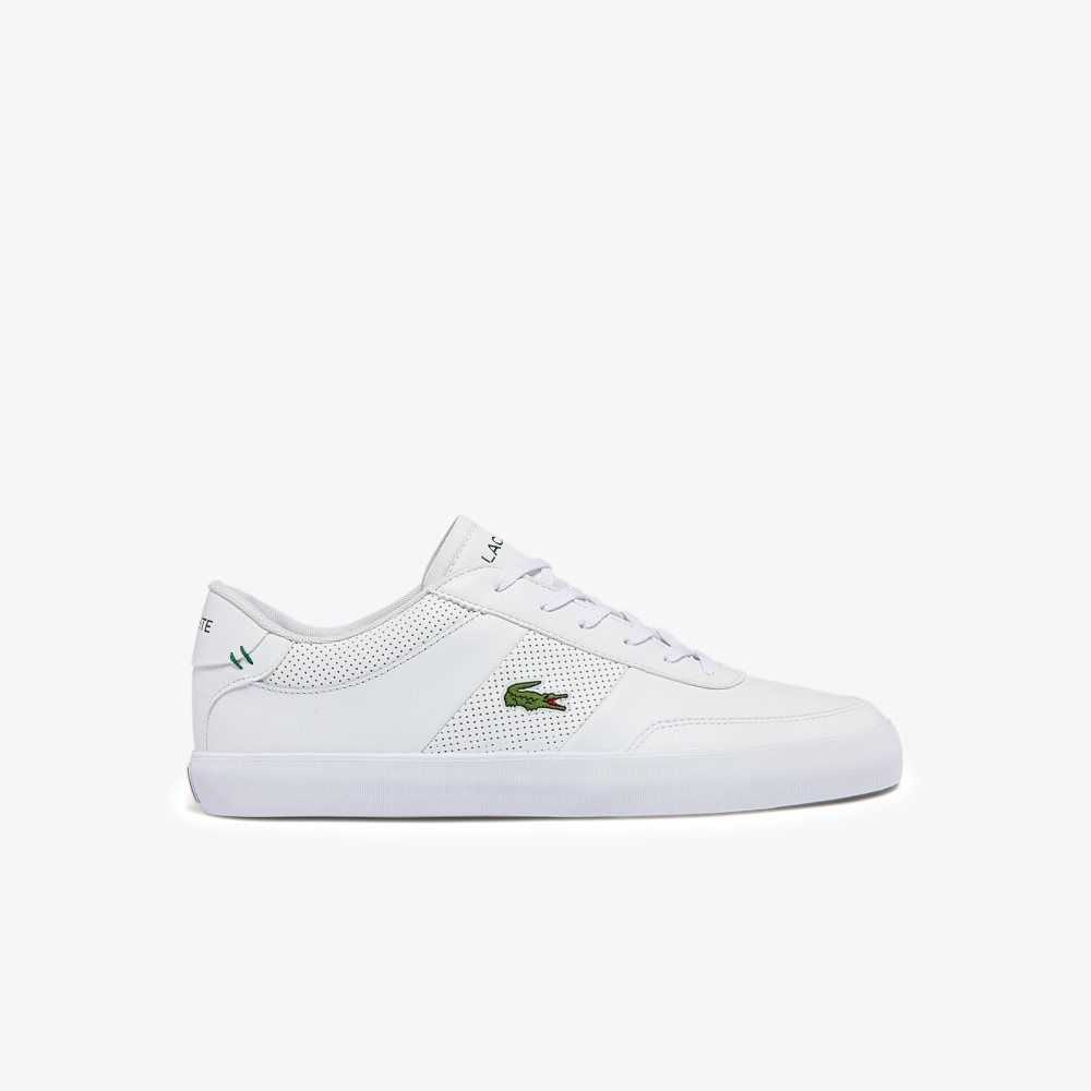 Lacoste Court-Master Leather Sneakers White/White | PVE-187956