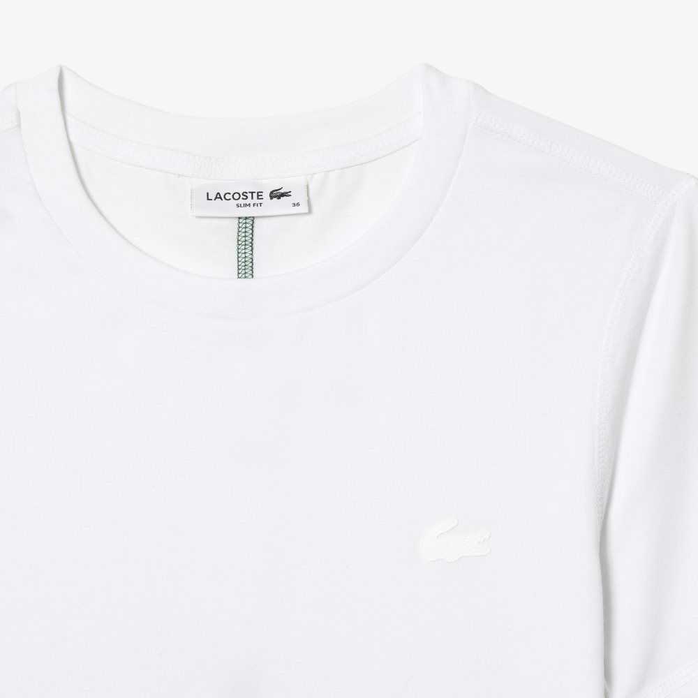 Lacoste Crew Neck Cotton Blend T-Shirt White | IVJ-718320