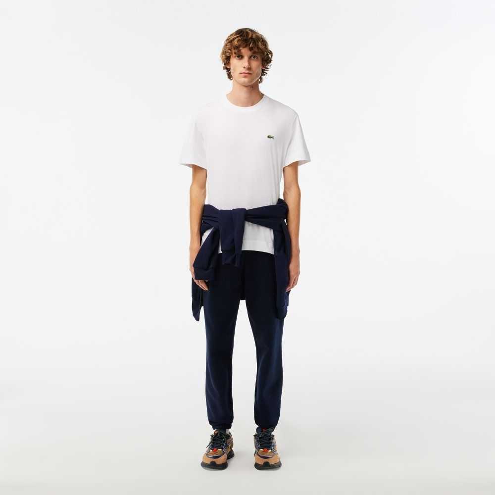 Lacoste Crew Neck Organic Cotton T-Shirt White | GFP-287319