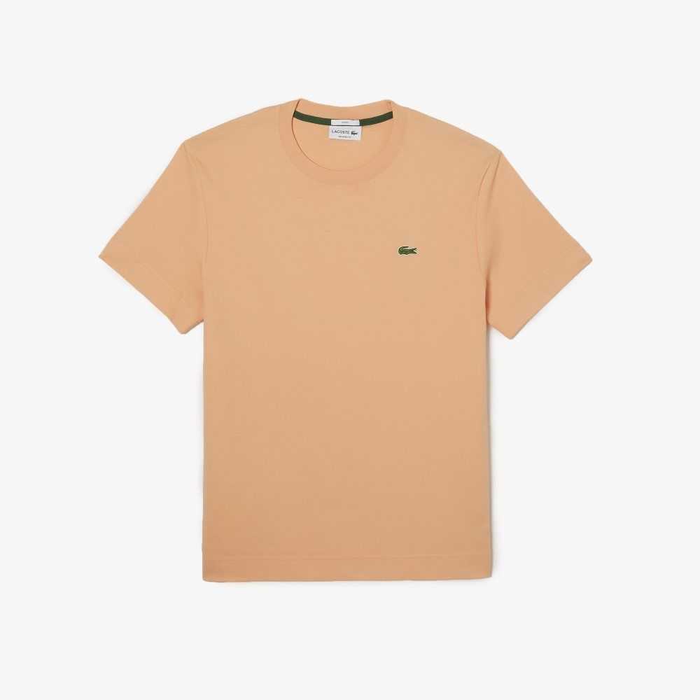 Lacoste Crew Neck Organic Cotton T-Shirt Light Orange | HLS-069351