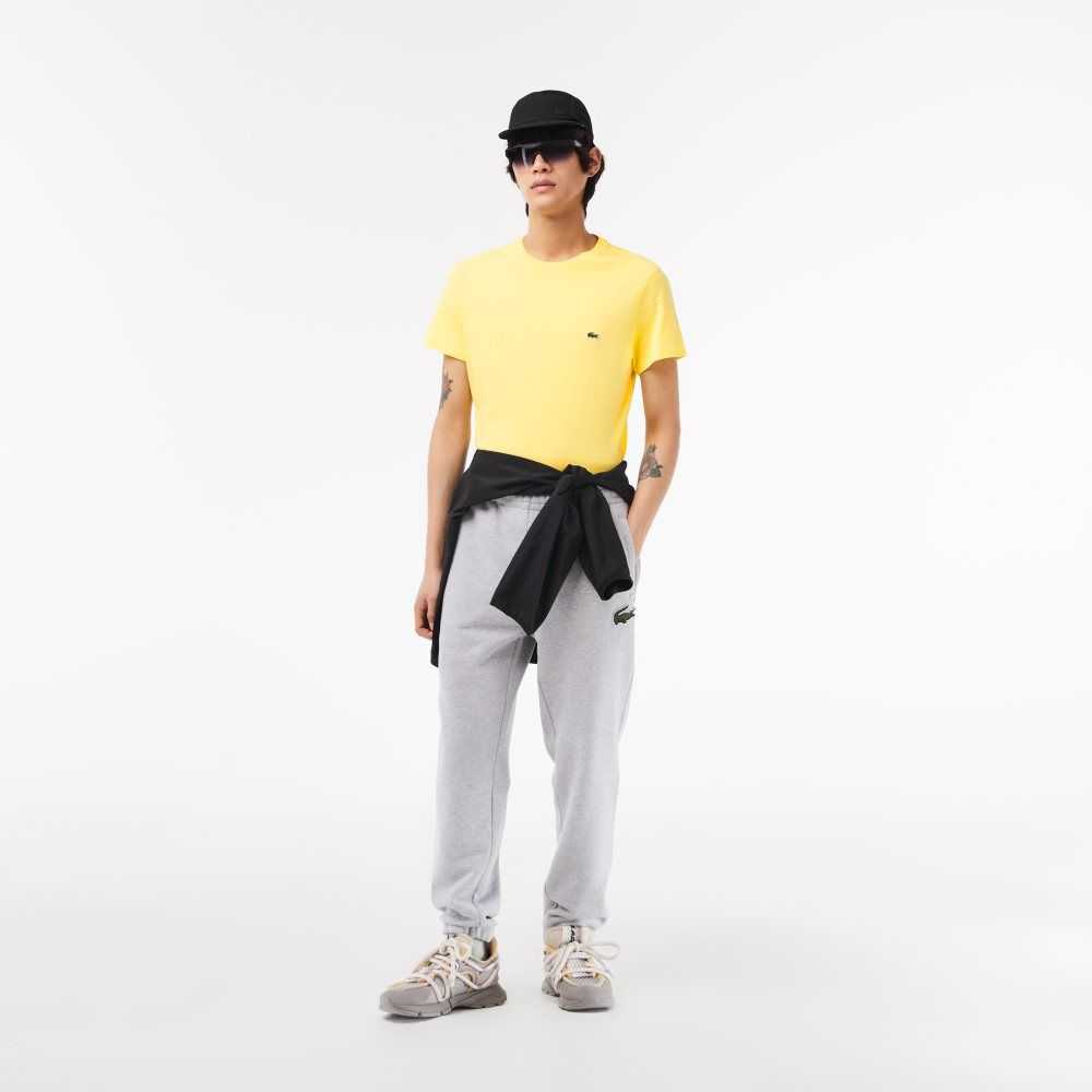 Lacoste Crew Neck Pima Cotton Jersey T-Shirt Yellow | EBR-802756