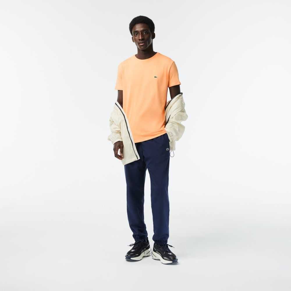 Lacoste Crew Neck Pima Cotton Jersey T-Shirt Light Orange | FRG-154782