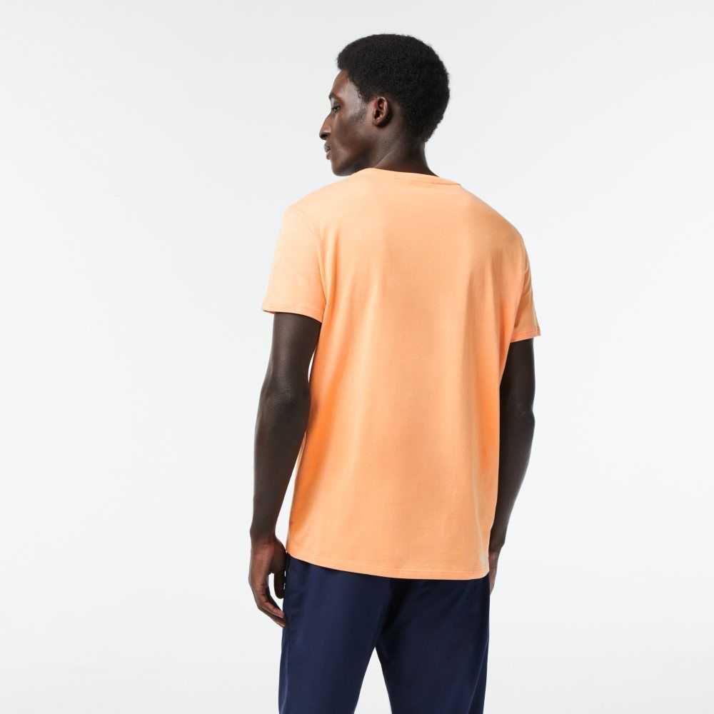 Lacoste Crew Neck Pima Cotton Jersey T-Shirt Light Orange | FRG-154782