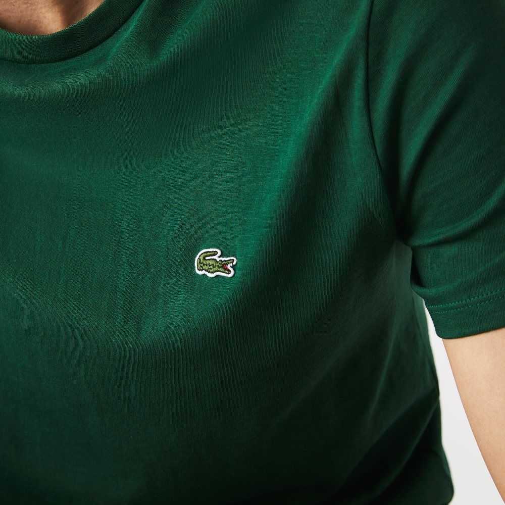 Lacoste Crew Neck Pima Cotton Jersey T-Shirt Green | ITF-739610