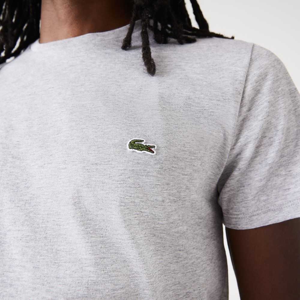 Lacoste Crew Neck Pima Cotton Jersey T-Shirt Grey Chine | RMO-750234