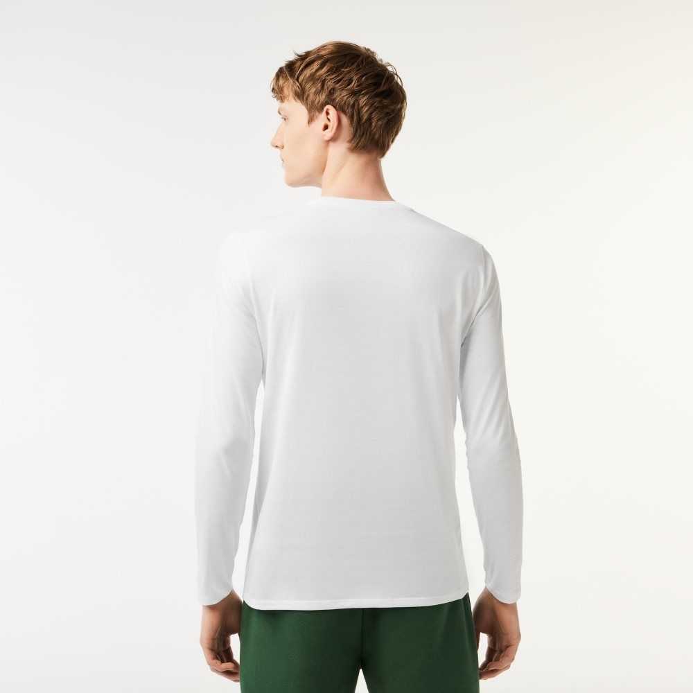 Lacoste Crew Neck Pima Cotton Jersey T-Shirt White | SPG-704158