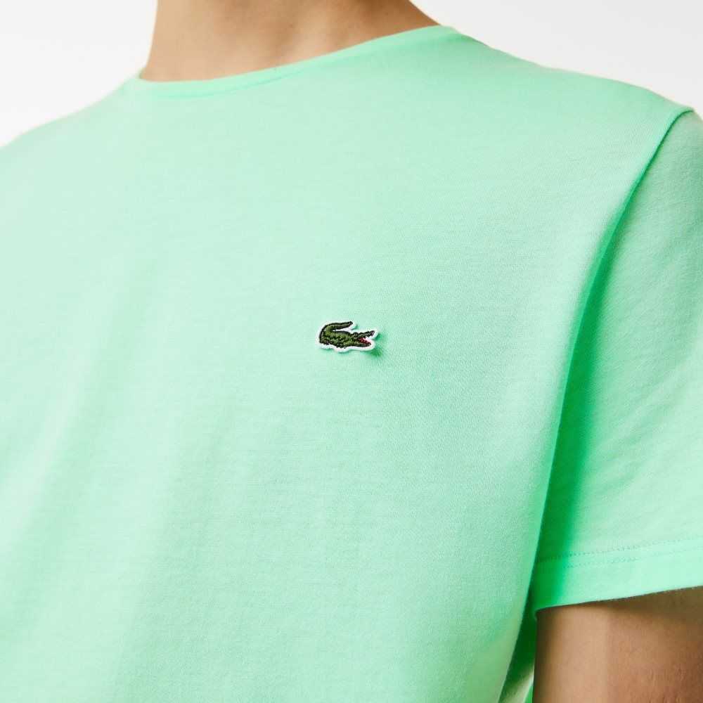 Lacoste Crew Neck Pima Cotton Jersey T-Shirt Light Green | VJZ-135689