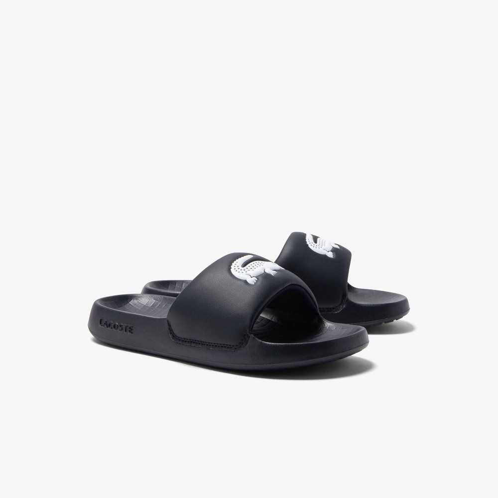 Lacoste Croco 1.0 Slides Black/White | JXV-817369