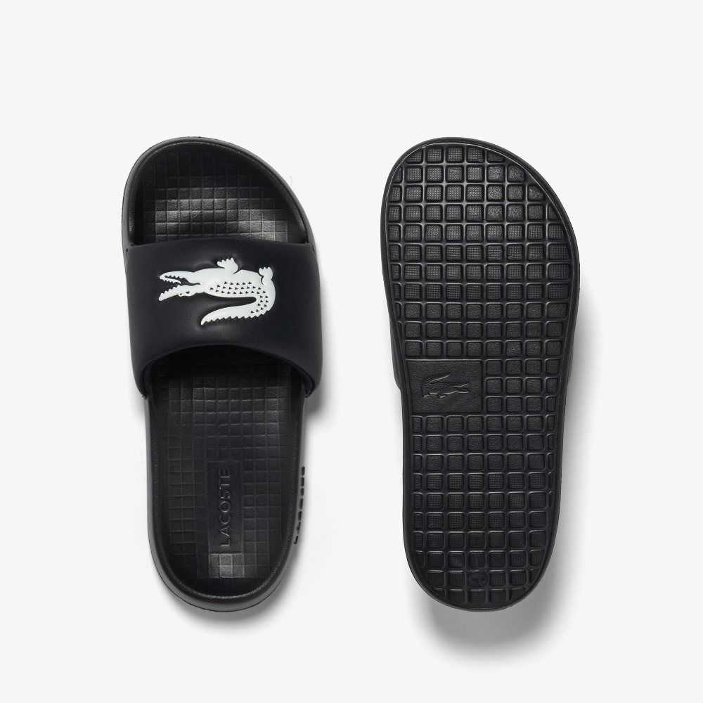 Lacoste Croco 1.0 Slides Black/White | JXV-817369