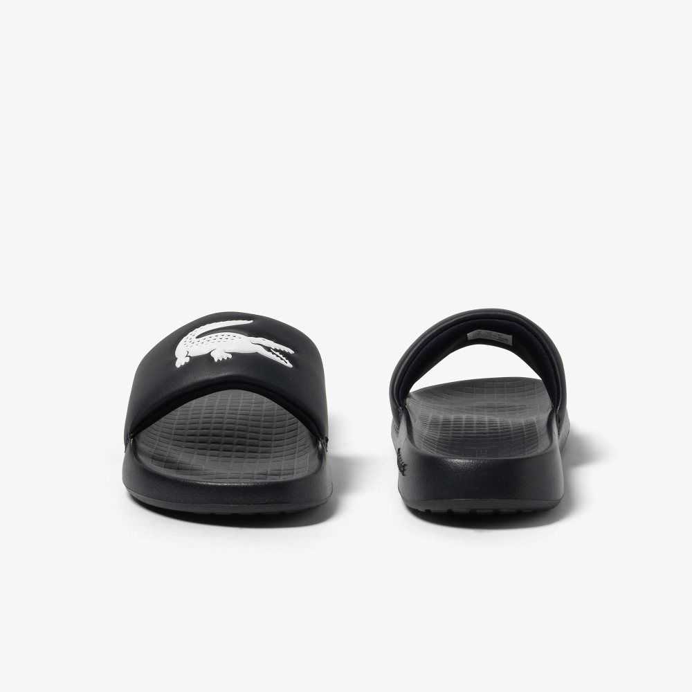 Lacoste Croco 1.0 Slides Black/White | JXV-817369