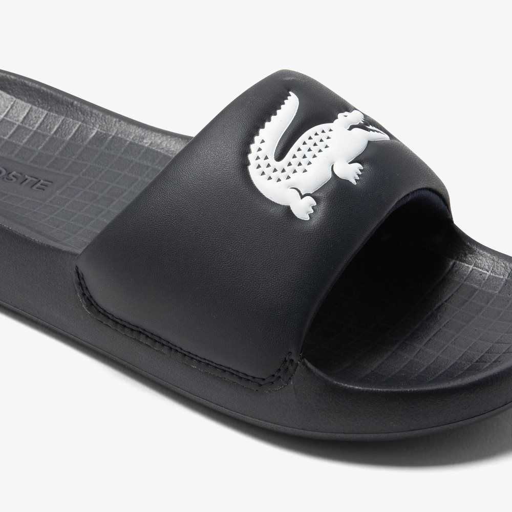 Lacoste Croco 1.0 Slides Black/White | JXV-817369