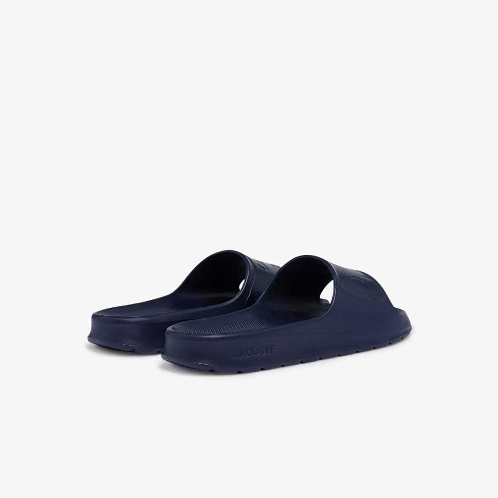 Lacoste Croco 2.0 Logo Strap Slides Navy/Navy | VRA-269483