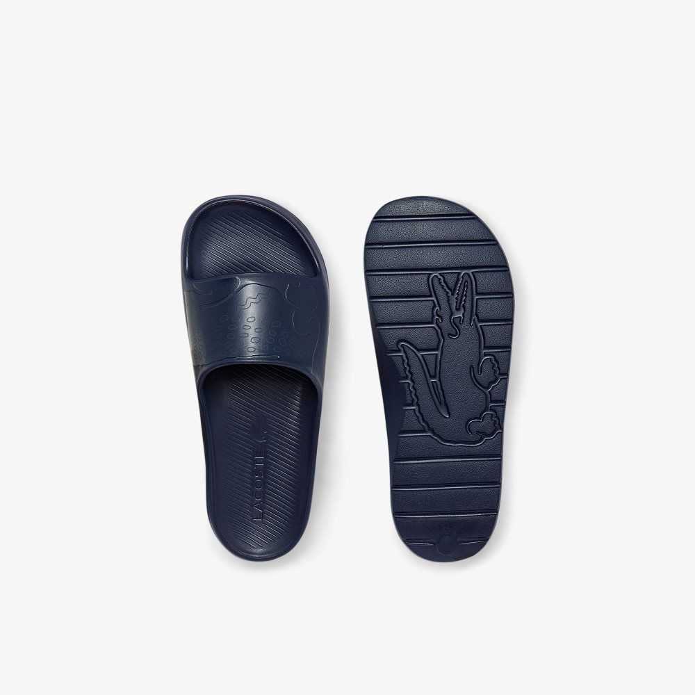 Lacoste Croco 2.0 Logo Strap Slides Navy/Navy | VRA-269483